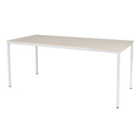 Schaffenburg Domino Basic table de conférence piètement blanc plateau chêne Lindberg 180 x 80 cm DOV-B188-LERW-M25 415206