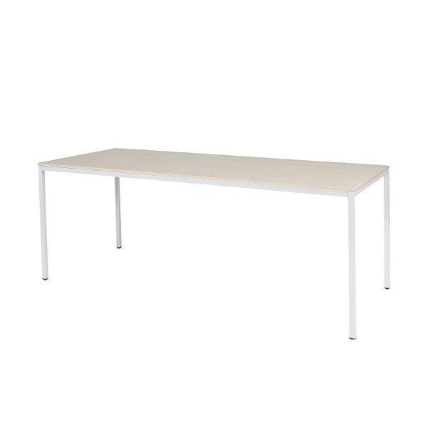 Schaffenburg Domino Basic table de conférence piètement blanc plateau chêne Lindberg 200 x 80 cm DOV-B208-LERW-M25 415207 - 1