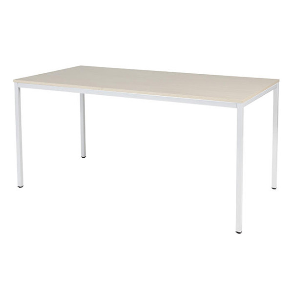Schaffenburg Domino Basic table de conférence piètement blanc plateau chêne lindberg 160 x 80 cm DOV-B168-LERW-M25 415205 - 1