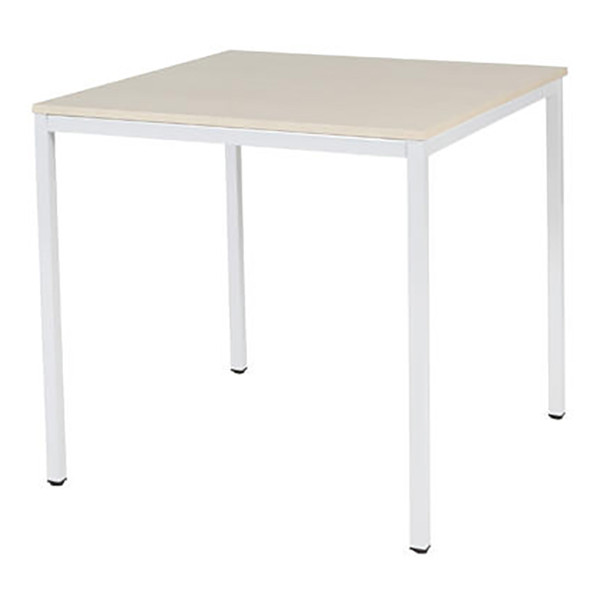 Schaffenburg Domino Basic table de conférence piètement blanc plateau chêne lindberg 80 x 80 cm DOV-B088-LERW-M25 415203 - 1