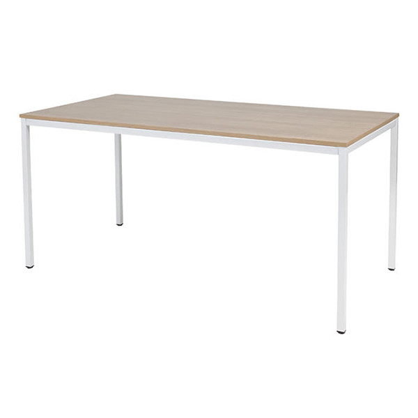 Schaffenburg Domino Basic table de conférence piètement blanc plateau merisier clair 160 x 80 cm DOV-B168-HAVW-M25 415200 - 1