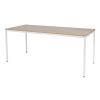 Schaffenburg Domino Basic table de conférence piètement blanc plateau merisier clair 180 x 80 cm 415201 - 1
