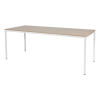 Schaffenburg Domino Basic table de conférence piètement blanc plateau merisier clair 200 x 80 cm 415202 - 1