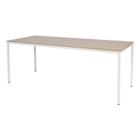 Schaffenburg Domino Basic table de conférence piètement blanc plateau merisier clair 200 x 80 cm DOV-B208-HAVW-M25 415202