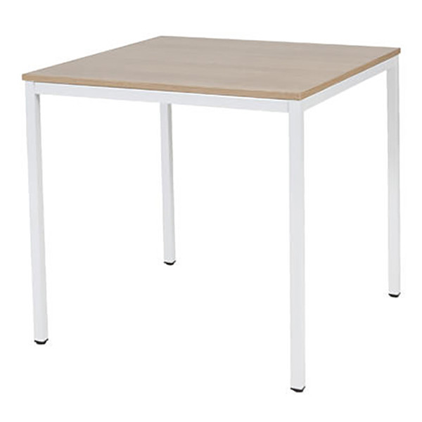 Schaffenburg Domino Basic table de conférence piètement blanc plateau merisier clair 80 x 80 cm DOV-B088-HAVW-M25 415198 - 1