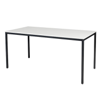 Schaffenburg Domino Basic table de conférence piètement noir plateau blanc craie 160 x 80 cm DOV-B168-WIRZ-M25 415145