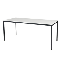 Schaffenburg Domino Basic table de conférence piètement noir plateau blanc craie 180 x 80 cm DOV-B188-WIRZ-M25 415146