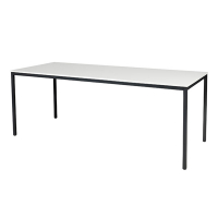Schaffenburg Domino Basic table de conférence piètement noir plateau blanc craie 200 x 80 cm DOV-B208-WIRZ-M25 415147