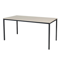 Schaffenburg Domino Basic table de conférence piètement noir plateau chêne lindberg 160 x 80 cm DOV-B168-LERZ-M25 415155