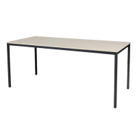 Schaffenburg Domino Basic table de conférence piètement noir plateau chêne lindberg 180 x 80 cm DOV-B188-LERZ-M25 415156