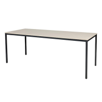 Schaffenburg Domino Basic table de conférence piètement noir plateau chêne lindberg 200 x 80 cm DOV-B208-LERZ-M25 415157