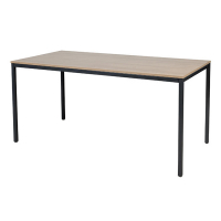 Schaffenburg Domino Basic table de conférence piètement noir plateau merisier clair 160 x 80 cm DOV-B168-HAVZ-M25 415150
