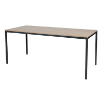 Schaffenburg Domino Basic table de conférence piètement noir plateau merisier clair 180 x 80 cm DOV-B188-HAVZ-M25 415151