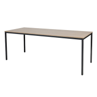 Schaffenburg Domino Basic table de conférence piètement noir plateau merisier clair 200 x 80 cm DOV-B208-HAVZ-M25 415152