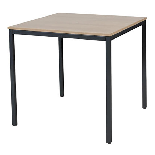 Schaffenburg Domino Basic table de conférence piètement noir plateau merisier clair 80 x 80 cm DOV-B088-HAVZ-M25 415148 - 1