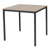 Schaffenburg Domino Basic table de conférence piètement noir plateau merisier clair 80 x 80 cm 415148 - 1