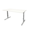 Schaffenburg Linesto Plus bureau piétement aluminium plateau blanc craie 120 x 80 cm LIN-PL128-WIRA-M25 415092 - 1