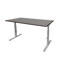 Schaffenburg Linesto Plus bureau piétement aluminium plateau chêne logan 120 x 80 cm LIN-PL128-LOGA-M25 415104