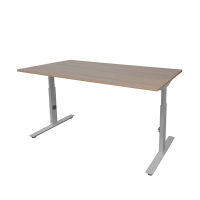 Schaffenburg Linesto Plus bureau piétement aluminium plateau merisier clair 120 x 80 cm LIN-PL128-HAVA-M25 415096