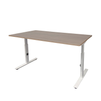 Schaffenburg Linesto Plus bureau piétement blanc plateau merisier clair 120 x 80 cm LIN-PL128-HAVW-M25 415116