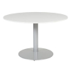 Schaffenburg Linesto table de conférence ronde piètement aluminium plateau blanc craie 120 cm de large 415221 - 1
