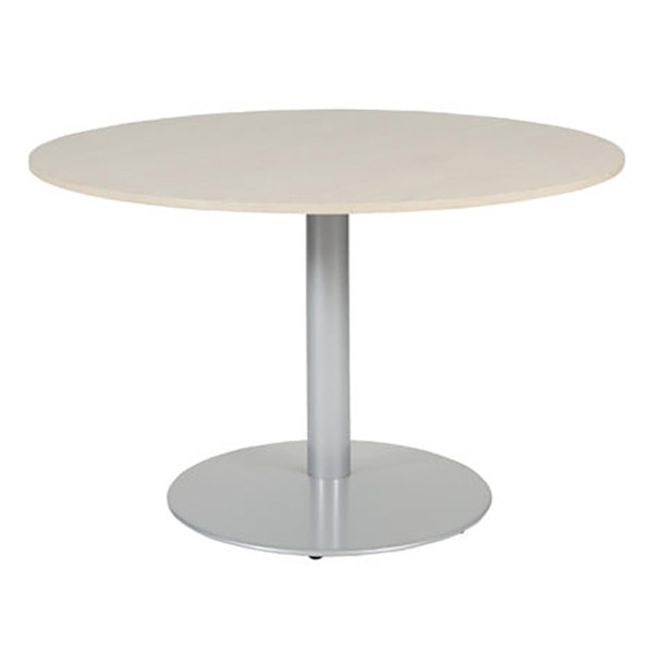 Schaffenburg Linesto table de conférence ronde piètement aluminium plateau chêne lindberg 120 cm de large T-V120-LERA-M25 415223 - 1