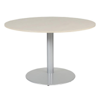 Schaffenburg Linesto table de conférence ronde piètement aluminium plateau chêne lindberg 120 cm de large T-V120-LERA-M25 415223