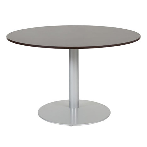 Schaffenburg Linesto table de conférence ronde piètement aluminium plateau chêne logan 120 cm de large T-V120-LOGA-M25 415224 - 1