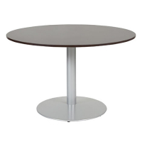 Schaffenburg Linesto table de conférence ronde piètement aluminium plateau chêne logan 120 cm de large T-V120-LOGA-M25 415224