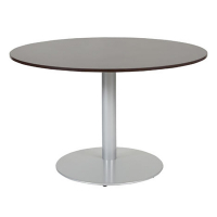 Schaffenburg Linesto table de conférence ronde piètement aluminium plateau chêne logan 120 cm de large T-V120-LOGA-M25 415224