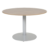 Schaffenburg Linesto table de conférence ronde piètement aluminium plateau merisier clair 120 cm de large 415222 - 1