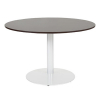 Schaffenburg Linesto table de conférence ronde piètement blanc plateau chêne logan 120 cm de large 415228 - 1