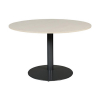 Schaffenburg Linesto table de conférence ronde piètement noir plateau chêne lindberg 120 cm de large 415219 - 1