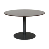 Schaffenburg Linesto table de conférence ronde piètement noir plateau chêne logan 120 cm de large 415220 - 1