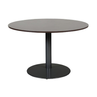 Schaffenburg Linesto table de conférence ronde piètement noir plateau chêne logan 120 cm de large T-V120-LOGZ-M25 415220