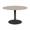 Schaffenburg Linesto table de conférence ronde piètement noir plateau merisier clair 120 cm de large 415218 - 1