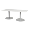 Schaffenburg Linesto table de conférence tonneau piètement aluminium plateau blanc craie 100 x 200 cm 415235 - 1
