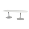 Schaffenburg Linesto table de conférence tonneau piètement aluminium plateau blanc craie 120 x 240 cm 415236 - 1