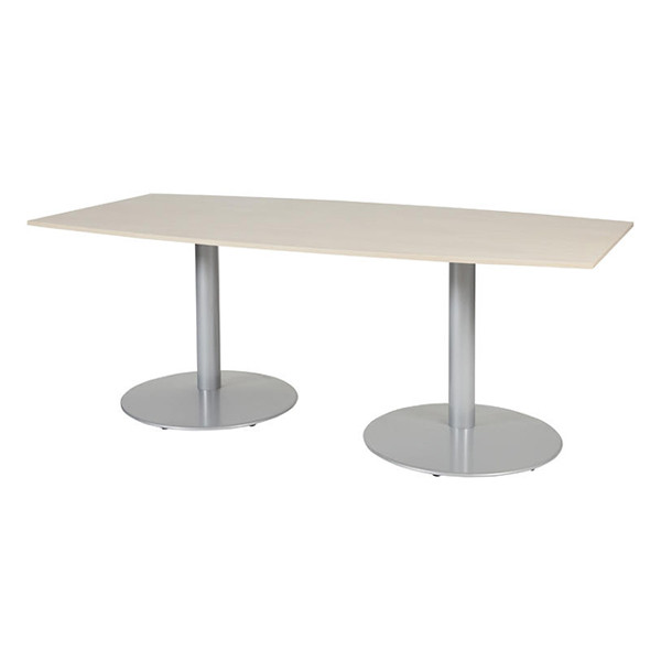Schaffenburg Linesto table de conférence tonneau piètement aluminium plateau chêne lindberg 100 x 200 cm T-C2010-LERA-M25 415239 - 1
