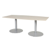 Schaffenburg Linesto table de conférence tonneau piètement aluminium plateau chêne lindberg 100 x 200 cm 415239 - 1