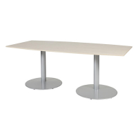 Schaffenburg Linesto table de conférence tonneau piètement aluminium plateau chêne lindberg 100 x 200 cm T-C2010-LERA-M25 415239
