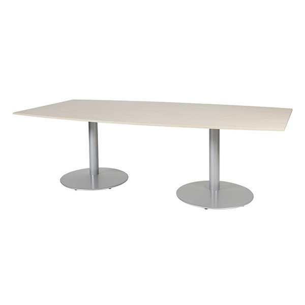 Schaffenburg Linesto table de conférence tonneau piètement aluminium plateau chêne lindberg 120 x 240 cm T-C2412-LERA-M25 415240 - 1