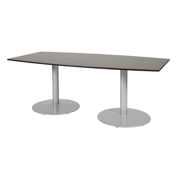 Schaffenburg Linesto table de conférence tonneau piètement aluminium plateau chêne logan 100 x 200 cm T-C2010-LOGA-M25 415241 - 1