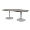 Schaffenburg Linesto table de conférence tonneau piètement aluminium plateau chêne logan 100 x 200 cm 415241 - 1