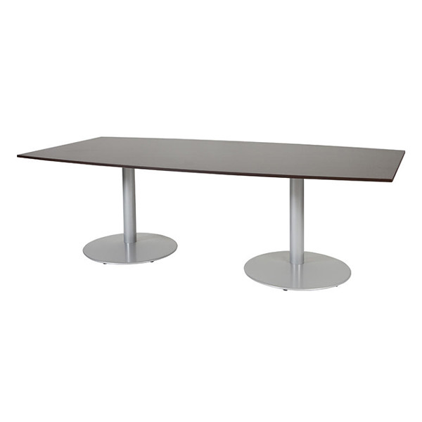 Schaffenburg Linesto table de conférence tonneau piètement aluminium plateau chêne logan 120 x 240 cm T-C2412-LOGA-M25 415242 - 1
