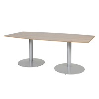 Schaffenburg Linesto table de conférence tonneau piètement aluminium plateau merisier clair 100 x 200 cm T-C2010-HAVA-M25 415237