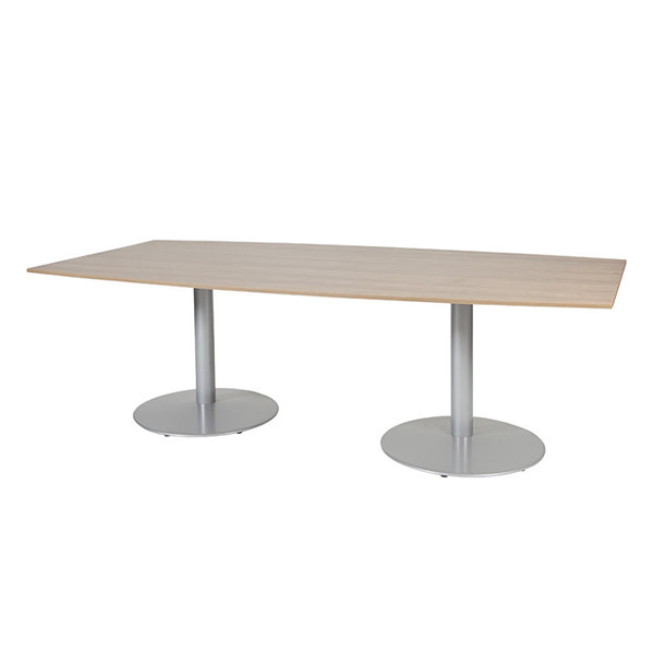 Schaffenburg Linesto table de conférence tonneau piètement aluminium plateau merisier clair 120 x 240 cm T-C2412-HAVA-M25 415238 - 1