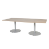 Schaffenburg Linesto table de conférence tonneau piètement aluminium plateau merisier clair 120 x 240 cm 415238 - 1