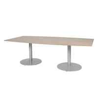 Schaffenburg Linesto table de conférence tonneau piètement aluminium plateau merisier clair 120 x 240 cm T-C2412-HAVA-M25 415238
