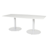 Schaffenburg Linesto table de conférence tonneau piètement blanc plateau blanc craie 100 x 200 cm 415243 - 1